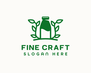 Organic Plant Milk logo design