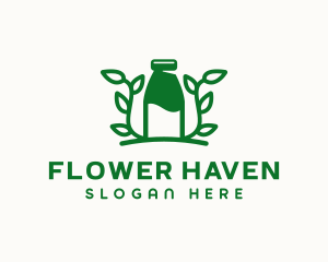 Organic Plant Milk logo design