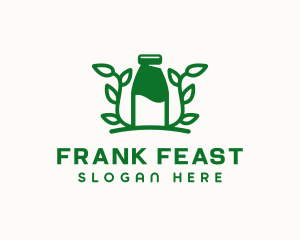 Organic Plant Milk logo design