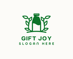 Organic Plant Milk logo design