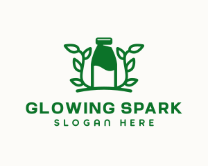 Organic Plant Milk logo design