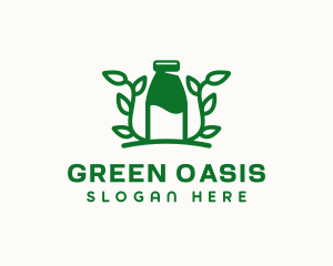 Organic Plant Milk logo design