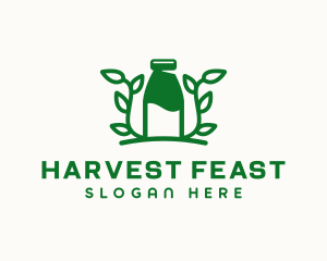 Organic Plant Milk logo design