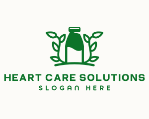 Organic Plant Milk logo design