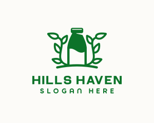 Organic Plant Milk logo design