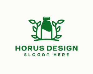 Organic Plant Milk logo design