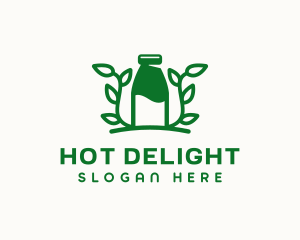 Organic Plant Milk logo design