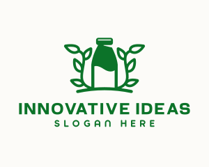 Organic Plant Milk logo design