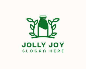 Organic Plant Milk logo design