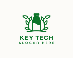 Organic Plant Milk logo design