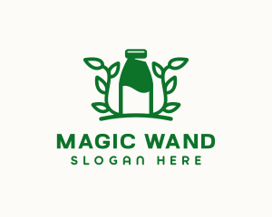 Organic Plant Milk logo design