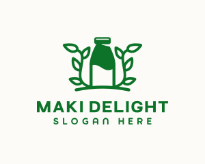 Organic Plant Milk logo design