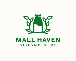 Organic Plant Milk logo design