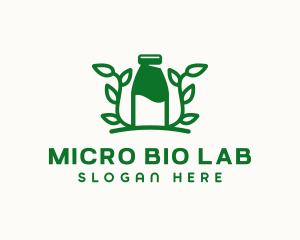 Organic Plant Milk logo design