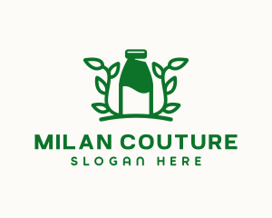 Organic Plant Milk logo design