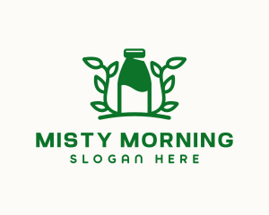 Organic Plant Milk logo design