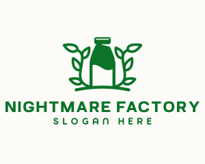 Organic Plant Milk logo design