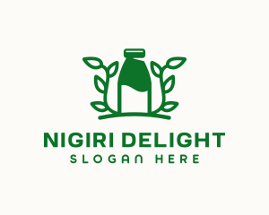 Organic Plant Milk logo design