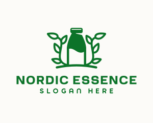 Organic Plant Milk logo design