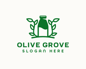 Organic Plant Milk logo design