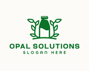 Organic Plant Milk logo design