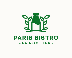 Organic Plant Milk logo design