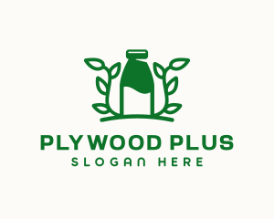 Organic Plant Milk logo design