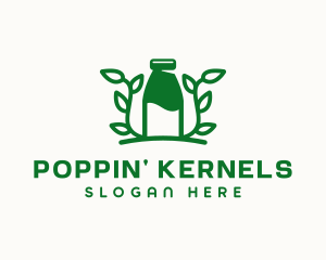 Organic Plant Milk logo design