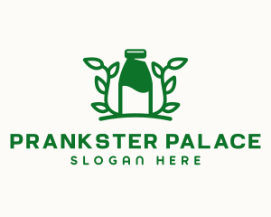 Organic Plant Milk logo design