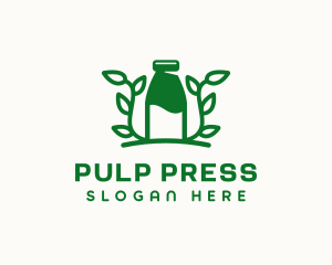 Organic Plant Milk logo design