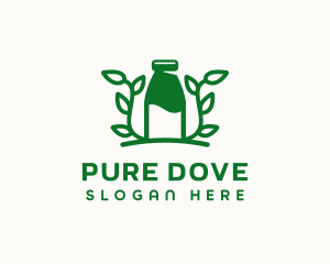 Organic Plant Milk logo design