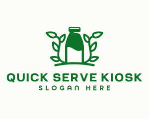 Organic Plant Milk logo design