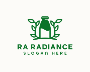 Organic Plant Milk logo design