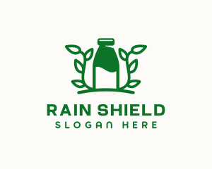 Organic Plant Milk logo design