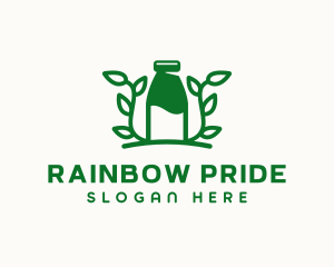 Organic Plant Milk logo design