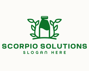 Organic Plant Milk logo design