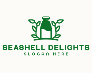 Organic Plant Milk logo design