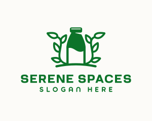 Organic Plant Milk logo design