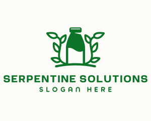 Organic Plant Milk logo design