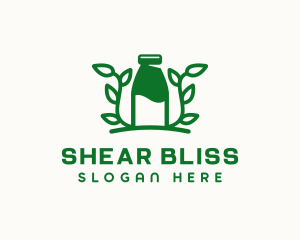 Organic Plant Milk logo design