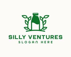 Organic Plant Milk logo design