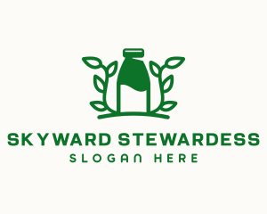 Organic Plant Milk logo design