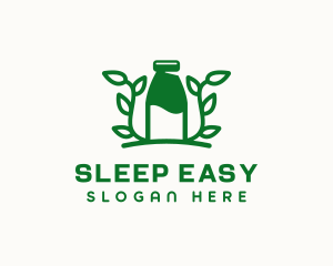 Organic Plant Milk logo design