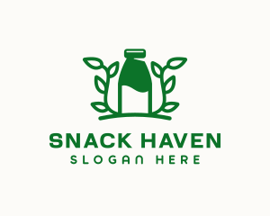 Organic Plant Milk logo design