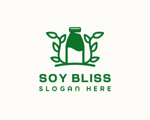 Organic Plant Milk logo design