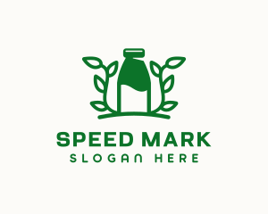 Organic Plant Milk logo design