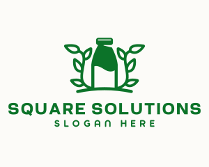 Organic Plant Milk logo design