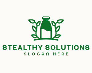 Organic Plant Milk logo design