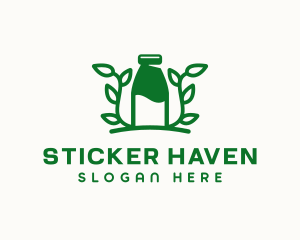 Organic Plant Milk logo design