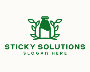 Organic Plant Milk logo design